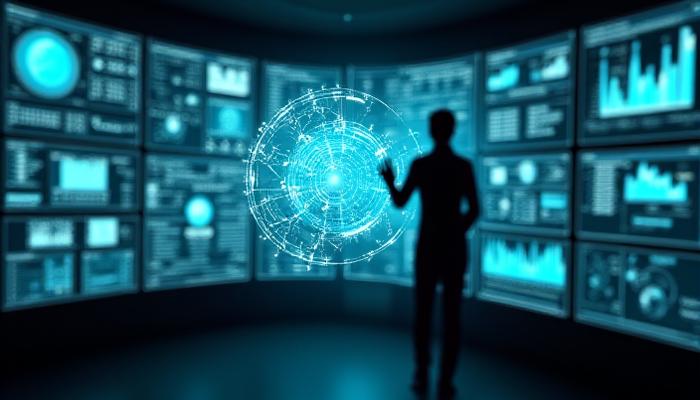 Enterprise network dashboard with data visualizations
