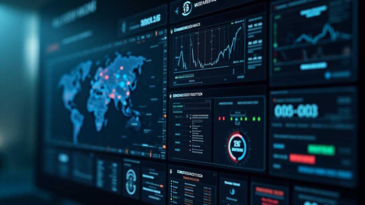 Screenshot of the Tech Mares dark-themed Security Operations Center dashboard with various data visualizations.