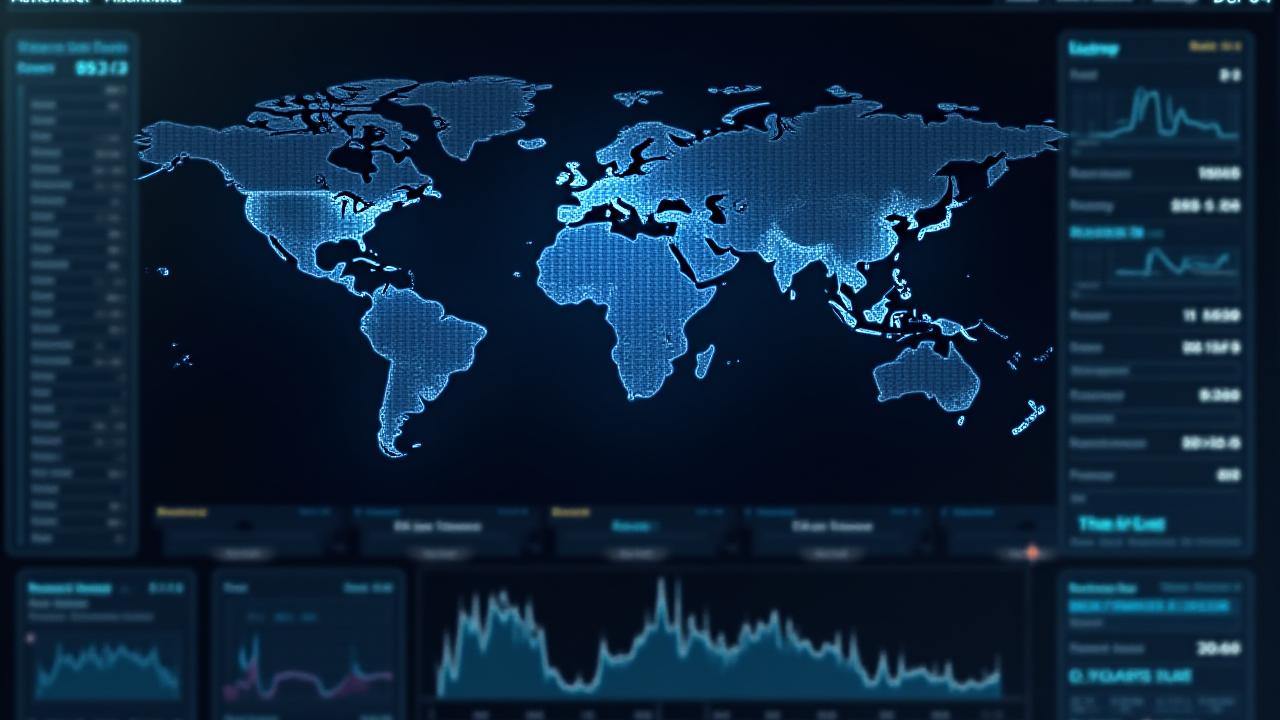 Tech Mares Internet Monitoring Dashboard showing live status map, latency charts, and alert logs